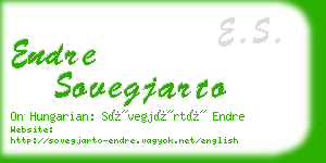 endre sovegjarto business card